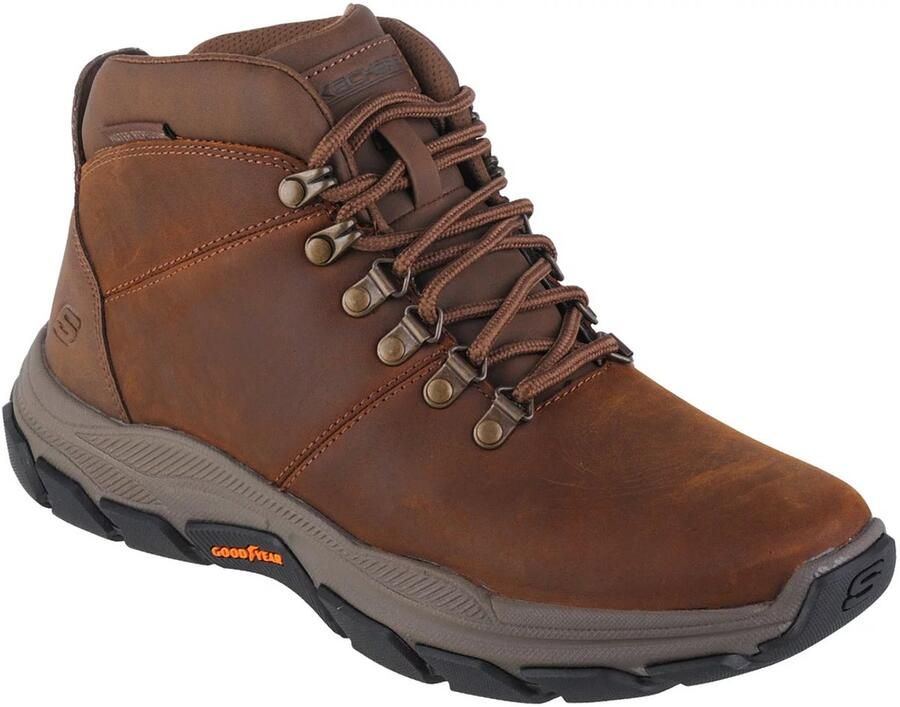 Skechers SKECHER SRESPECTED ESMONT Heren Trekking Schoenen Bruin Leer Model 204453-CDB