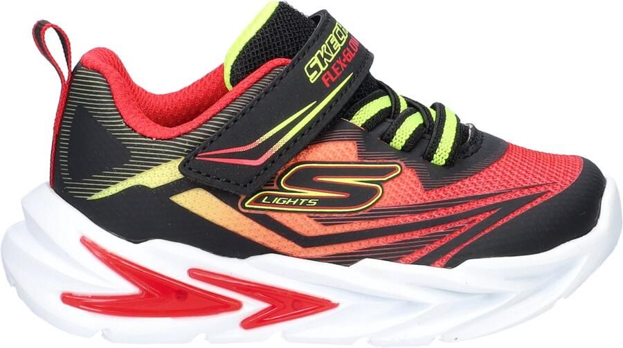Skechers S Lighs Flex-Glow Ultra jongens sneaker Zwart rood