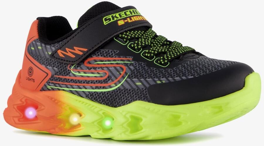 Skechers S-Lights Vortex 2.0 Quantroid jongens sneakers zwart