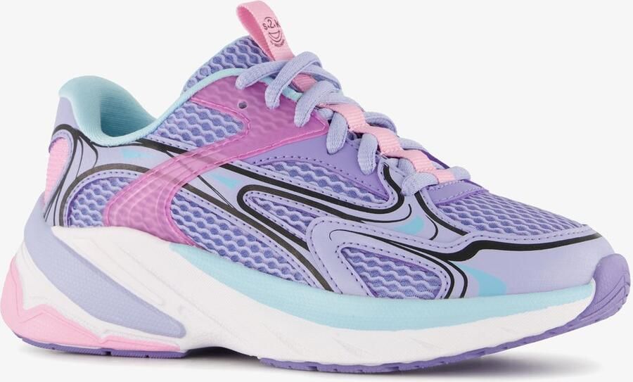 Skechers S2K meisjes sneakers pastelpaars Uitneembare zool