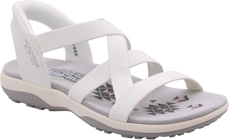 Skechers Sandaal Slip-Ins Reggae Slim Stretch Flex 163460 WHT Wit