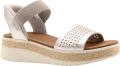 Skechers Sandalen met sleehak Bobs Sun Ray Step Aside - Zilver