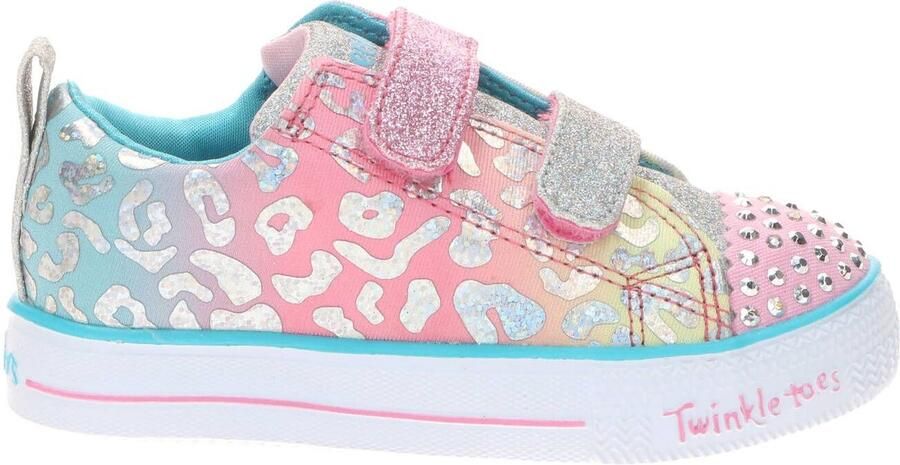 Skechers Shuffle Lite Leopard Cutie Meisjes Sneakers Roze