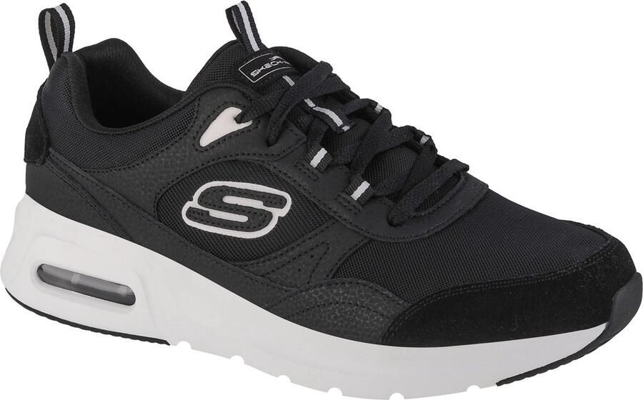 Skechers Sportieve Zwarte Leren Sneaker met AirCushioned Zool Zwart - Foto 3