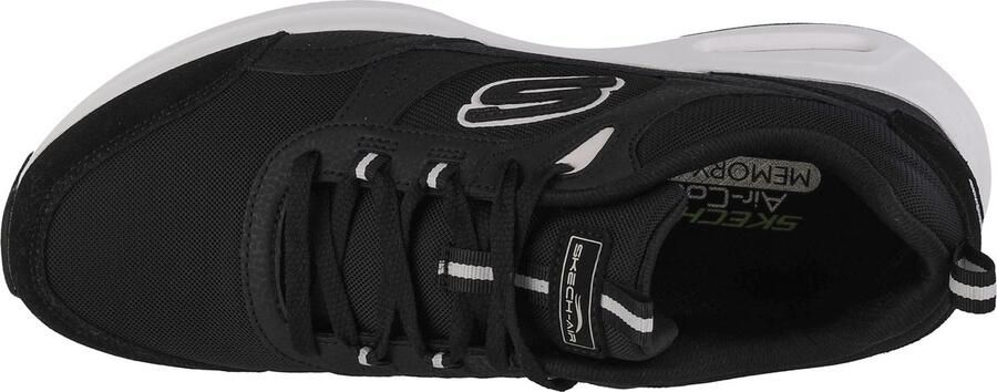 Skechers Sportieve Zwarte Leren Sneaker met AirCushioned Zool Zwart - Foto 7
