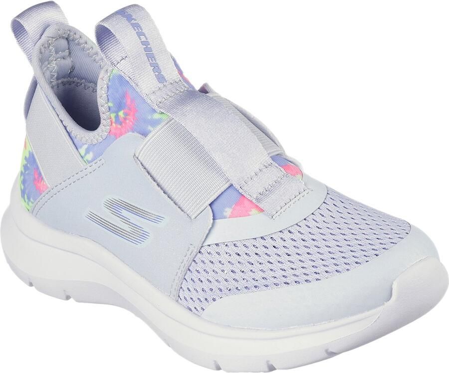 Skechers Skech Fast Surprise Groove Kinder Sneakers Grijs Ade de Mesh met Platte Zool