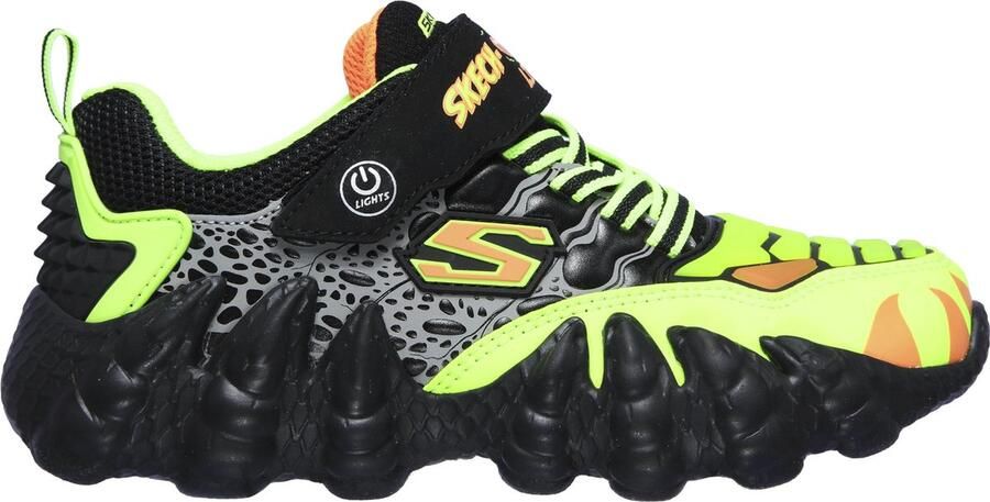 Skechers Skech-O-Saurus Lights Jongens Sneakers Black Lime