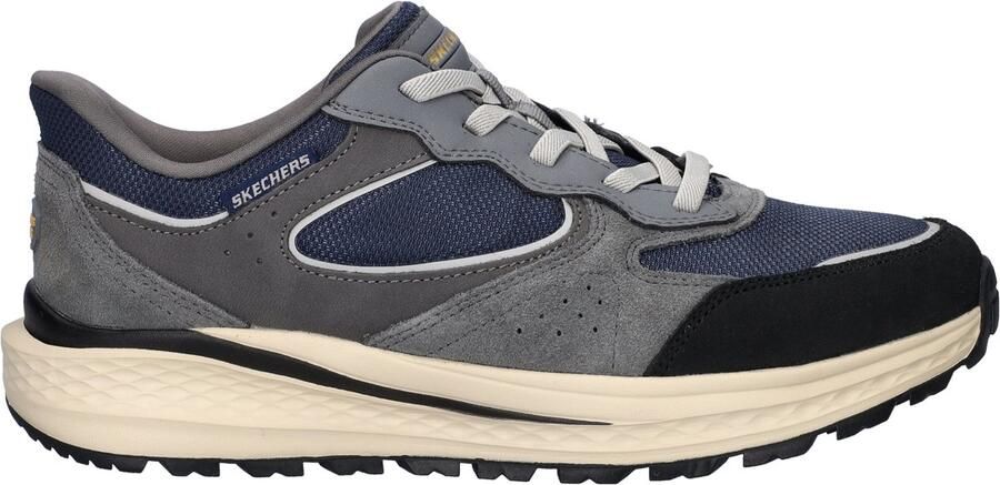 Skechers SLADE ULTRA GAGE Heren Instappers Grijs Donkerblauw