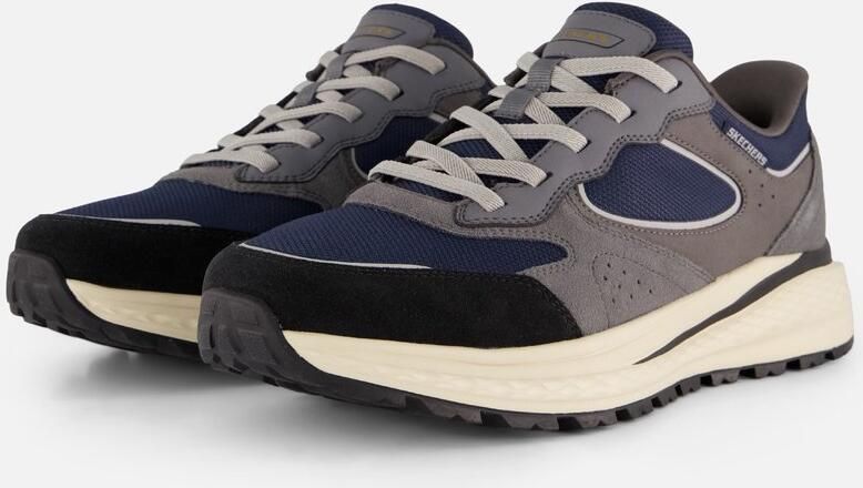 Skechers SLADE ULTRA GAGE Heren Instappers Grijs Donkerblauw