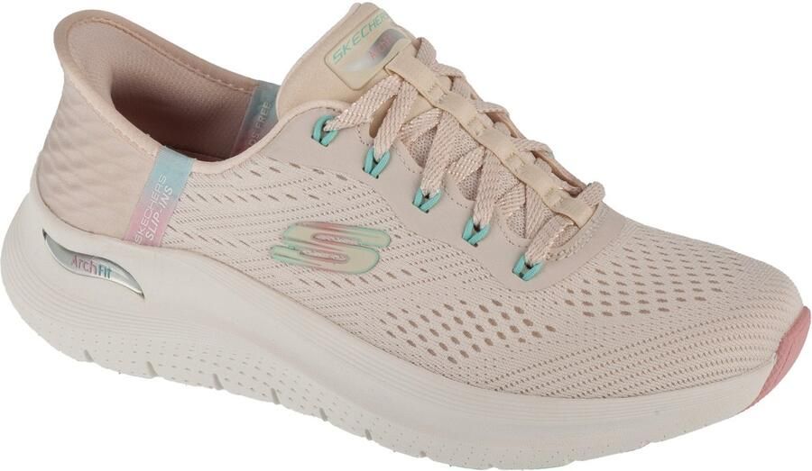 Skechers Slip-Ins: Arch Fit 2.0 Easy Chic Vrouwen Beige Sportschoenen