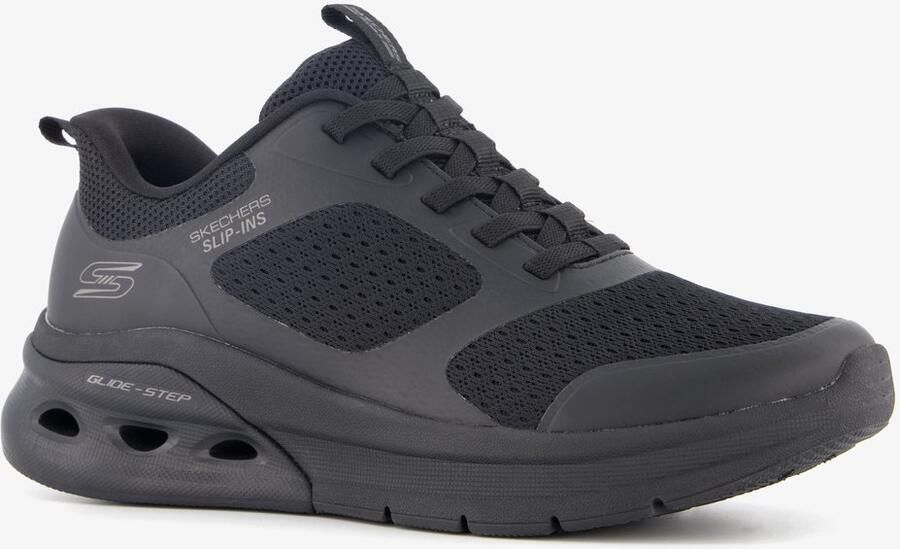 Skechers Slip-ins: BOBS Arc Waves 2.0 dames sneakers zwart Extra comfort Memory Foam
