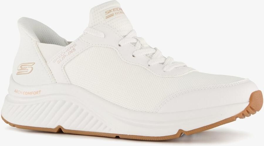 Skechers Slip-ins: BOBS Arch Comfort dames sneakers wit Uitneembare zool