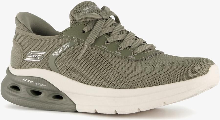 Skechers Slip-ins: BOBS Sport Arc Wave 2.0 dames sneakers groen Extra comfort Memory Foam