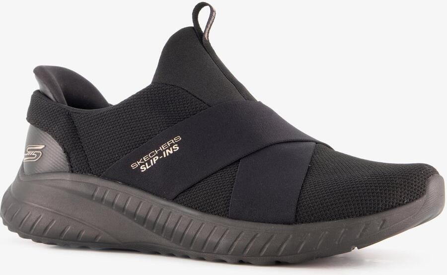 Skechers Slip-ins BOBS Sport Squad dames sneakers zwart Extra comfort Memory Foam