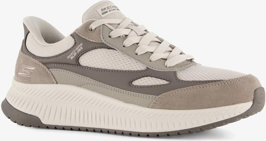 Skechers Slip-ins: BOBS Squad 4 heren sneakers beige Extra comfort Memory Foam