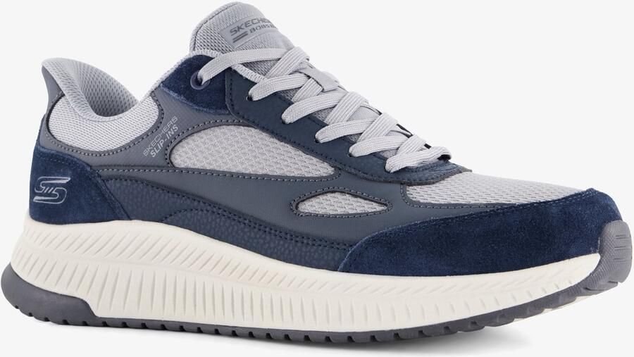 Skechers Slip-ins: BOBS Squad 4 heren sneakers blauw Extra comfort Memory Foam