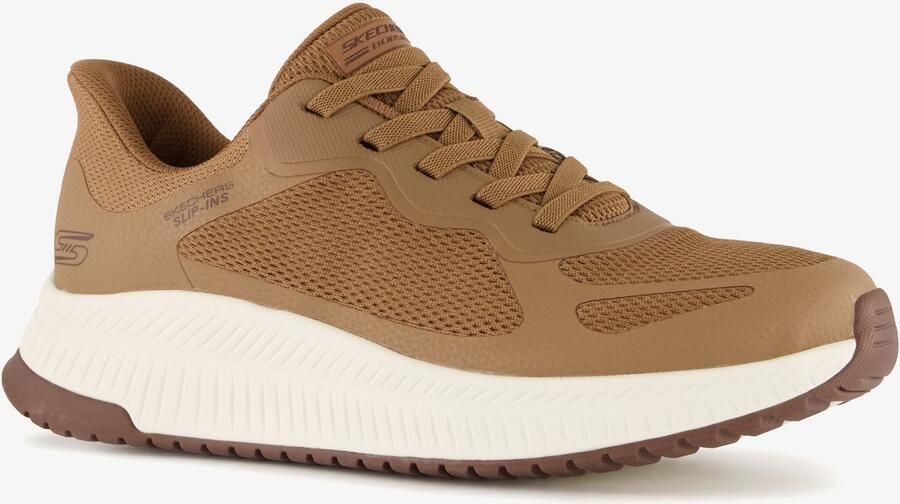 Skechers Slip-on sneakers BOBS SQUAD 4 Trainingsschoen sneaker veterschoen voor gemakkelijk in stappen
