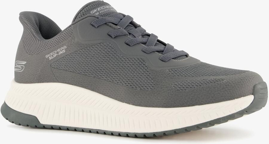 Skechers Slip-ins: BOBS Squad 4 heren sneakers grijs Extra comfort Memory Foam