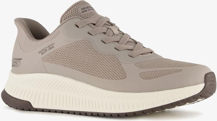 Skechers Slip-ins: BOBS Squad 4 heren sneakers taupe Beige Extra comfort Memory Foam - Foto 3
