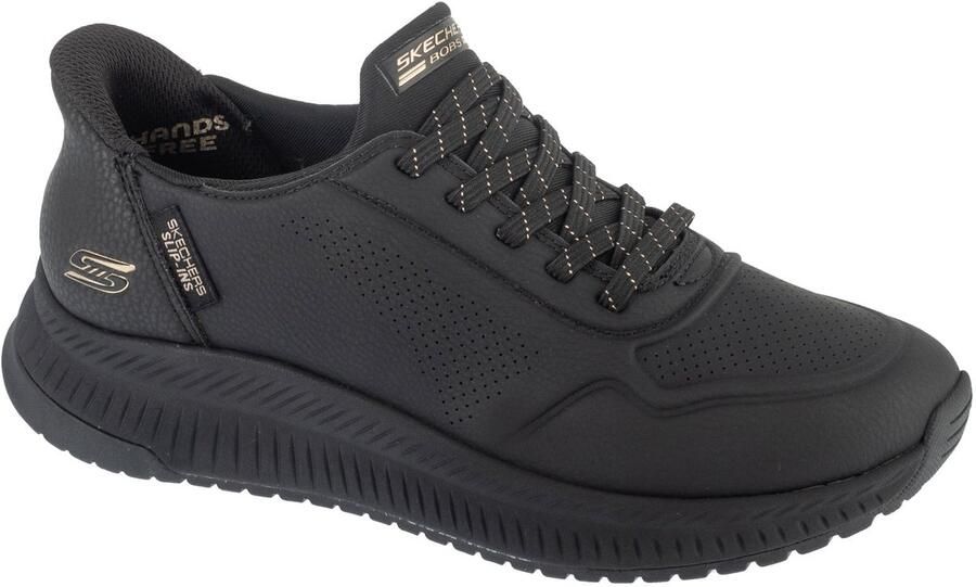 Skechers Slip-Ins: Bobs Squad 4 Key Look Vrouwen Zwart Sneakers