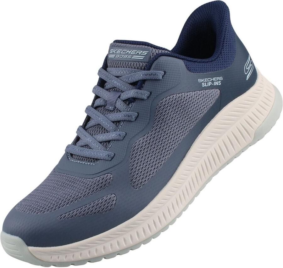 Skechers Slip-Ins Bobs Squad 4 Staple Look Damestrainers Blauw
