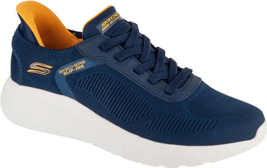 Skechers Slip-on sneakers BOBS SQUAD CHAOS-SOLID STEP instapschoen slippers sneaker om in te stappen