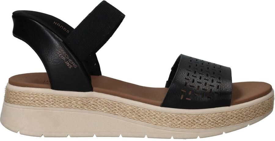 Skechers Slip-Ins: Bobs Sun Ray Sandalen Dames Zwart