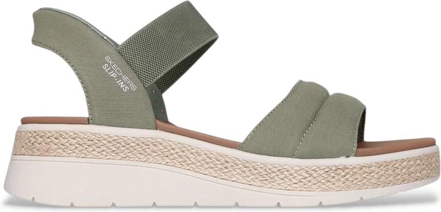Skechers Slip-ins Bobs Sun Ray sandalen olijfgroen