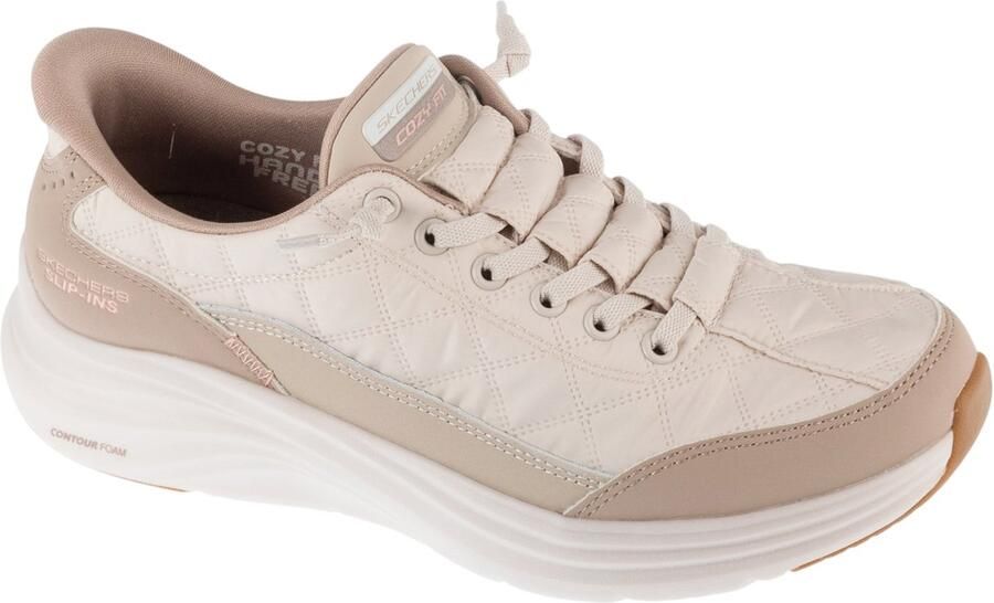 Skechers Slip-ins: Contour Foam Cozy Fit Vrouwen Beige Sneakers