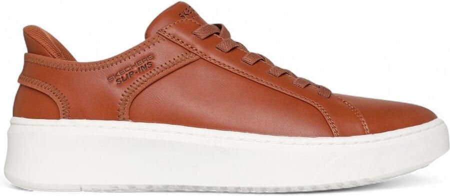 Skechers Slip-Ins: Court Break Suit Sneaker 183177-COG Mannen Bruin Sneakers
