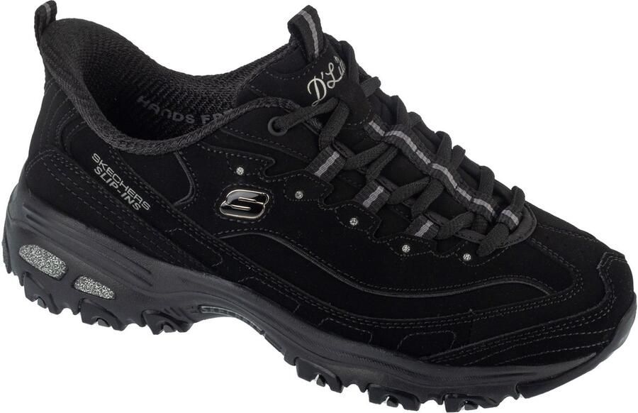Skechers Slip-Ins: D'Lites Classic Remix Vrouwen Zwart Sneakers