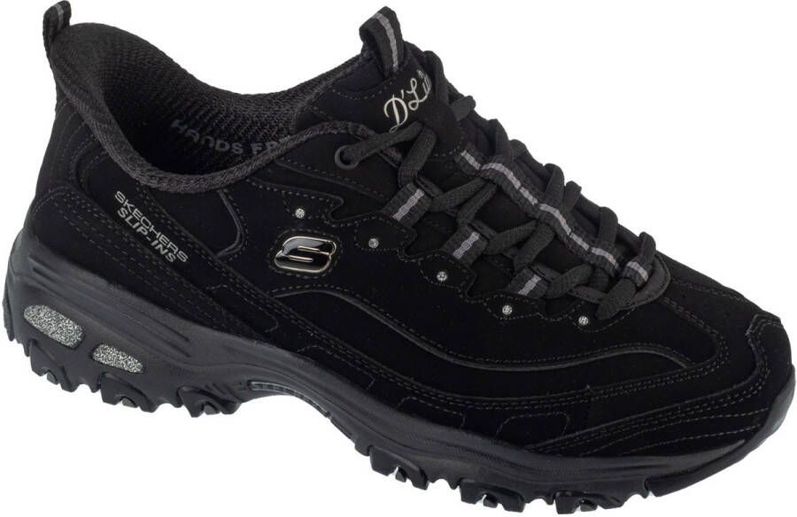 Skechers Slip-Ins: D'Lites Classic Remix Vrouwen Zwart Sneakers