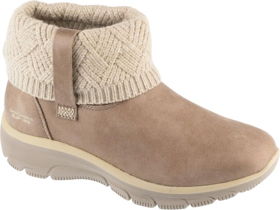 Skechers Slip-ins: Easy Going Cozy Weather 4 Vrouwen Beige Laarzen
