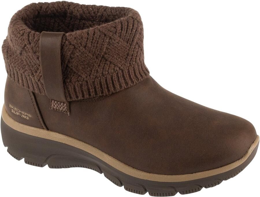 Skechers Slip-ins: Easy Going Cozy Weather 4 Vrouwen Bruin Laarzen