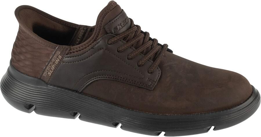 Skechers GARZA GERVIN herensneakers slip-ins 205046 CHOC donkerbruin