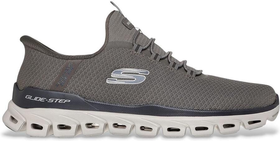 Skechers Slip-ins Glide Step Noxus groenbruine pantoffels
