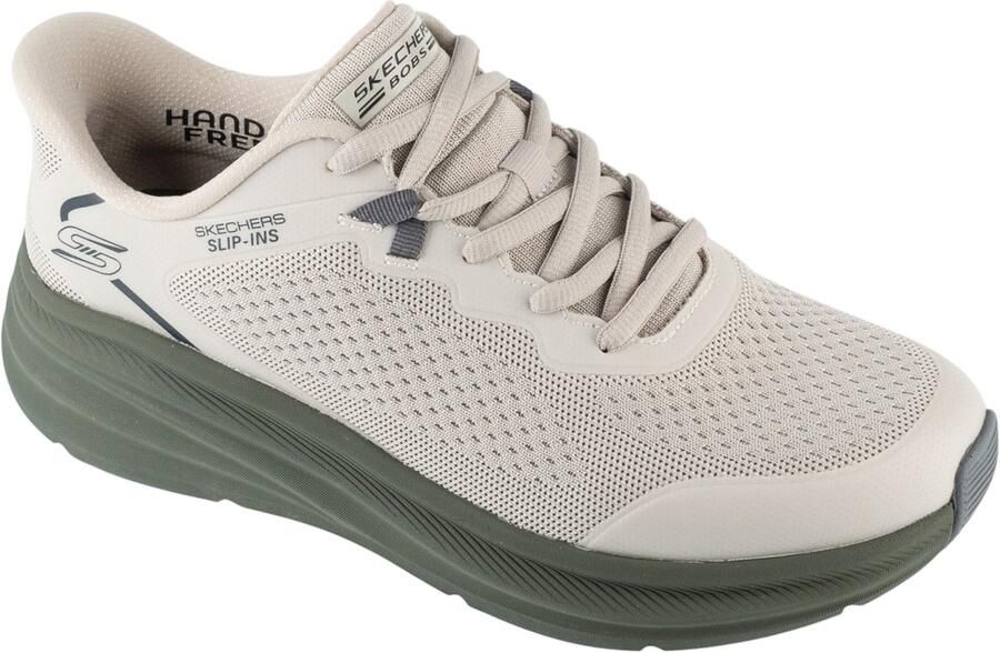 Skechers Slip-Ins: Max Run Mannen Beige Hardloopschoenen