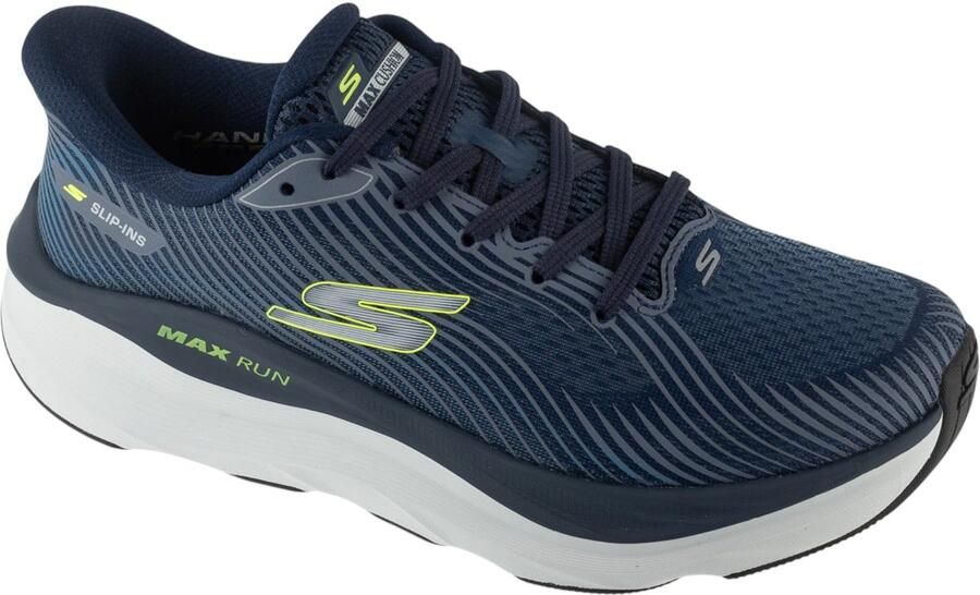 Skechers Slip-Ins: Max Run Mannen Marineblauw Hardloopschoenen