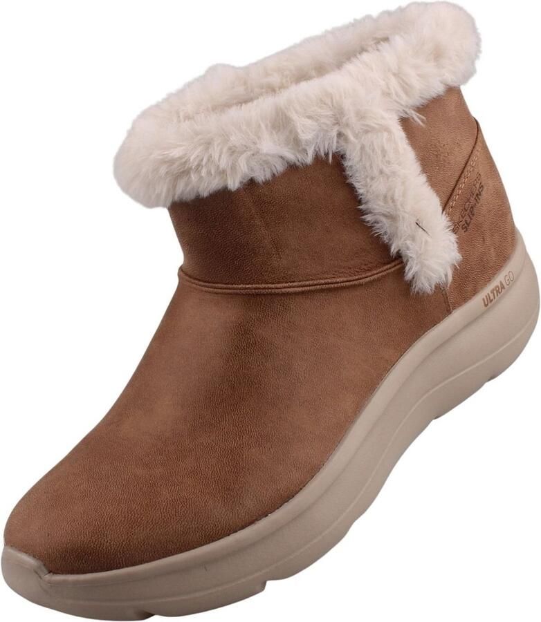 Skechers Slip-Ins On The Go Encore Winter Joy damesenkellaarsjes lichtbruin 144797-CSNT
