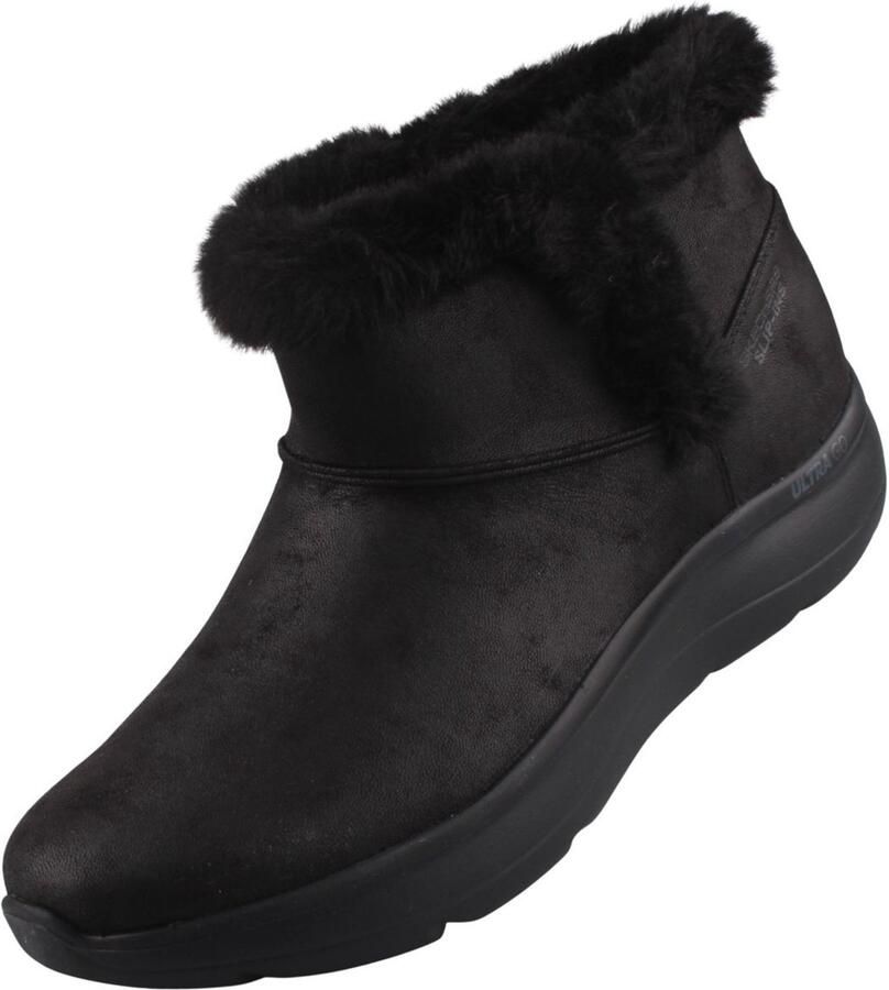 Skechers Slip-Ins On The Go Encore Winter Joy damesenkellaarsjes zwart 144797-BBK