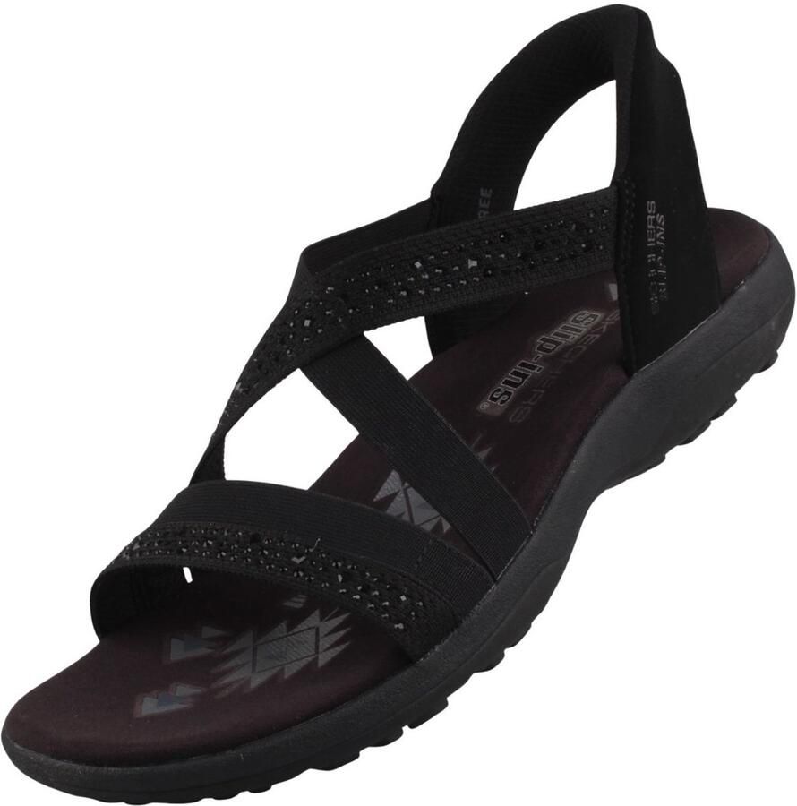 Skechers Slip-Ins Reggae Slim Summer Sparkle Damessandaal Zwart - Foto 2