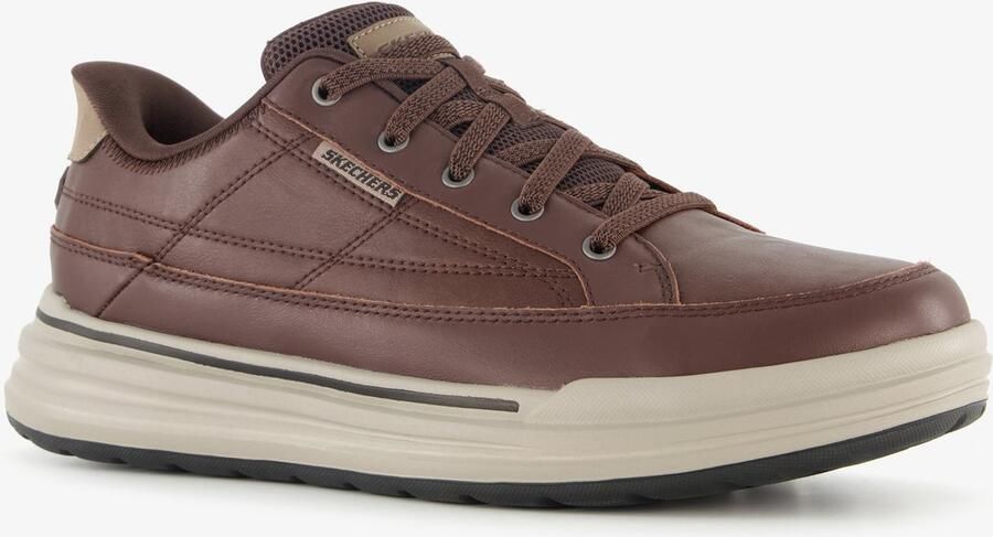 Skechers Slip-ins Relaxed Fit: Sterling Hansel heren sneakers bruin Extra comfort Memory Foam