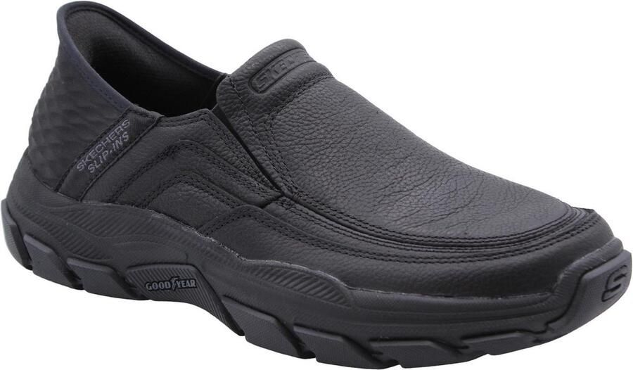 Skechers Slip-ins RF Respected Elgin Heren slip-ins leren slip-on zwart 204810 BBK