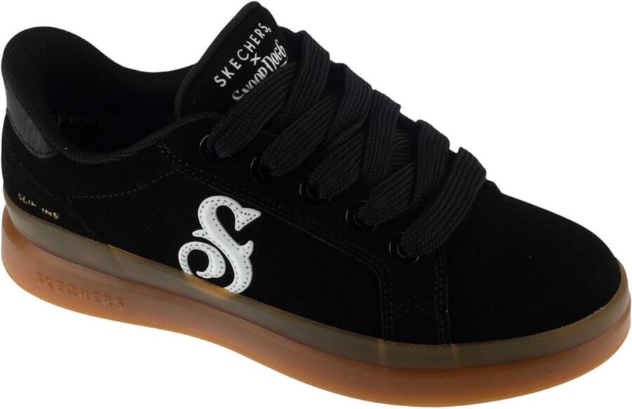 Skechers Slip-Ins Suede Snoop Cupsole Sneaker Vrouwen Zwart Sneakers