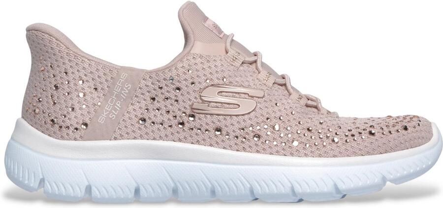 Skechers Slip-ins Summits Brilliant Shine roze slippers