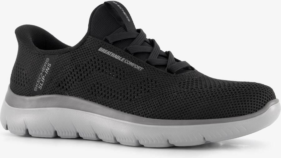 Skechers Slip-ins: Summits Perfo heren sneakers zwart Extra comfort Memory Foam