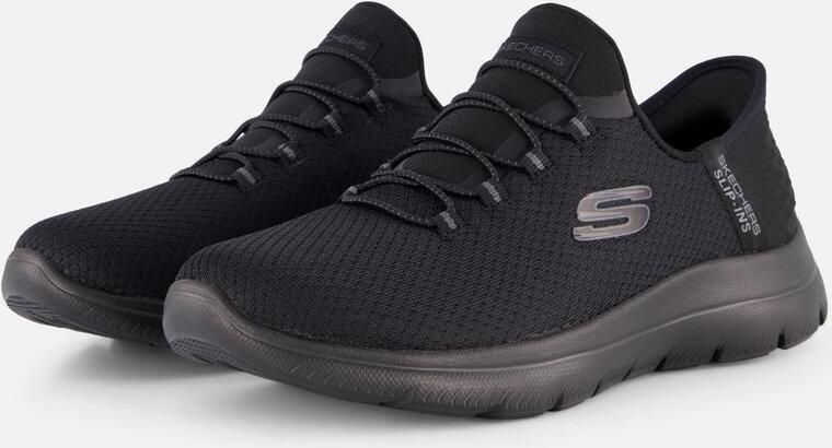 Skechers Slip-ins Summits Wide Fit zwart Textiel