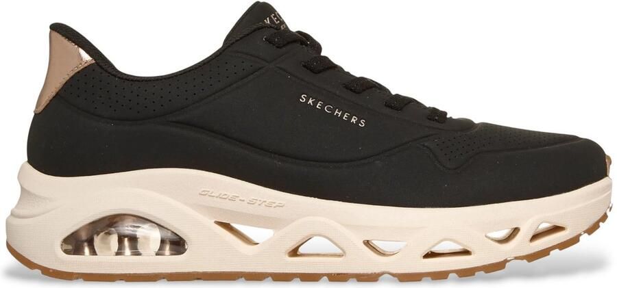 Skechers Slip-ins Uno Glide Step Glide On Air zwarte pantoffels