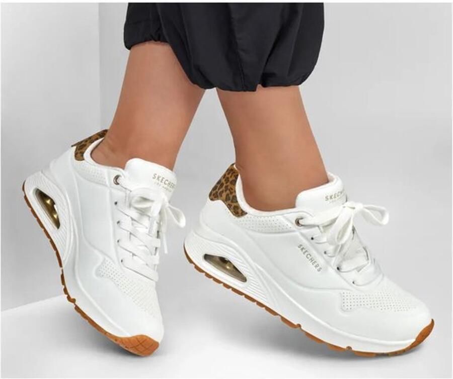 Skechers Sneaker 177093 WHLD UNO Jungle Nite Wit Luipaard