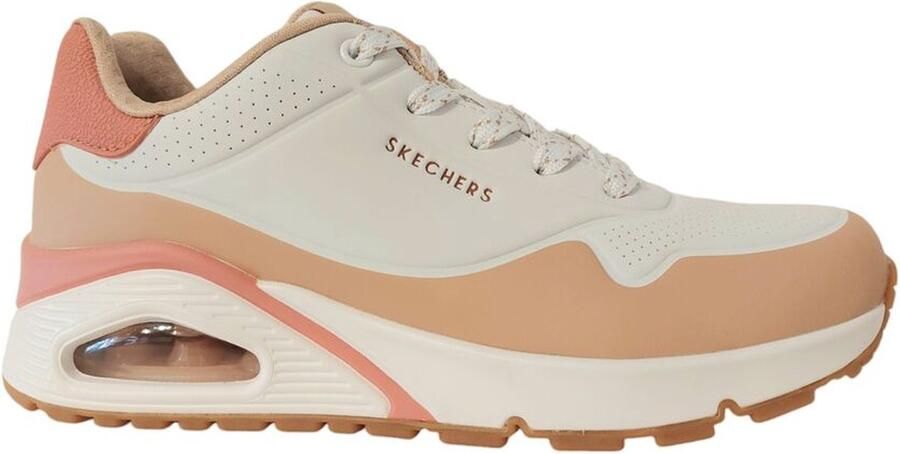 Skechers Sneaker 177121 WTAN Uno- Pop Color Fun! White Tan Combi